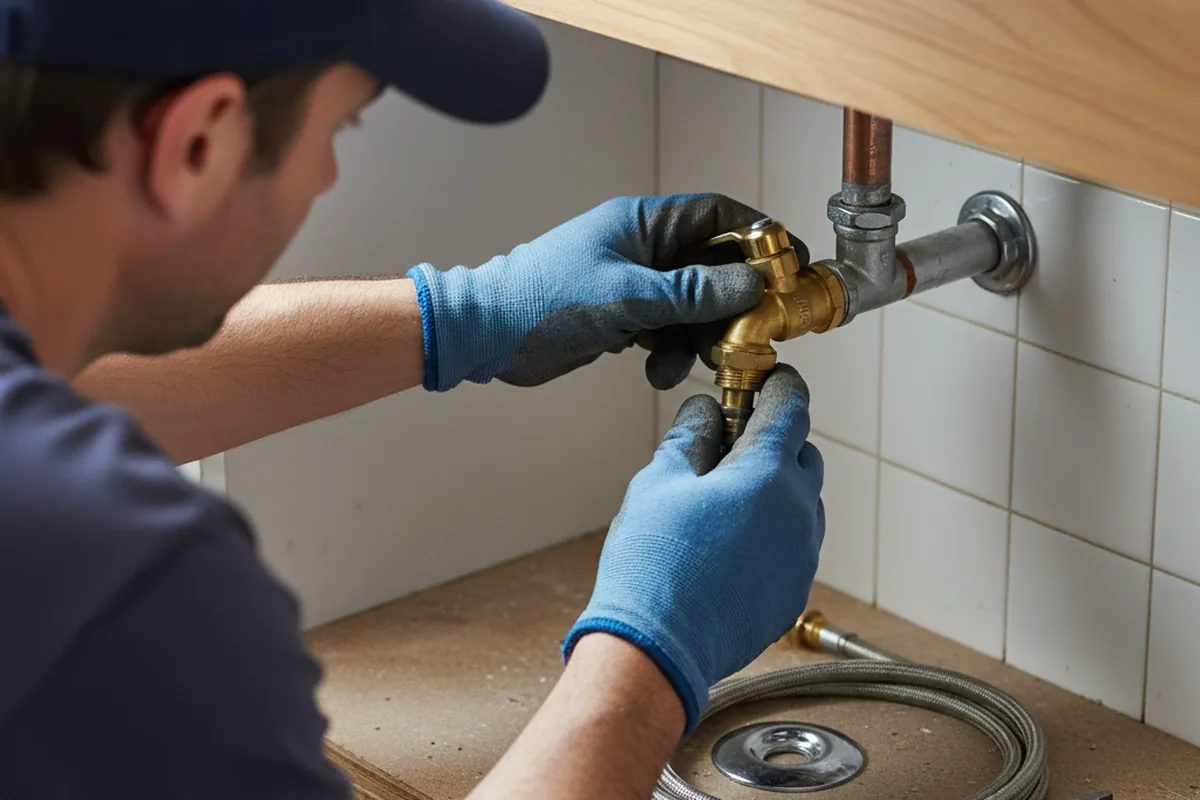 Shutoff valve and fitting work during Repiping in Manning